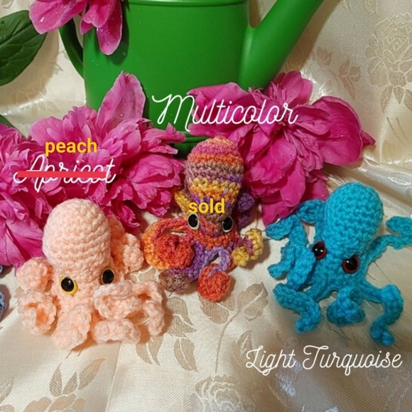 Hand Made Crocheted Mini Octopus Toy - Picture 6 of 12